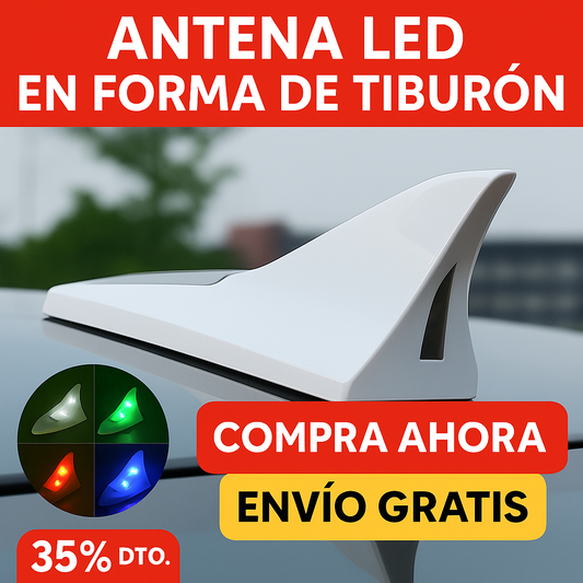 ANTENA TIBURON LED 🦈